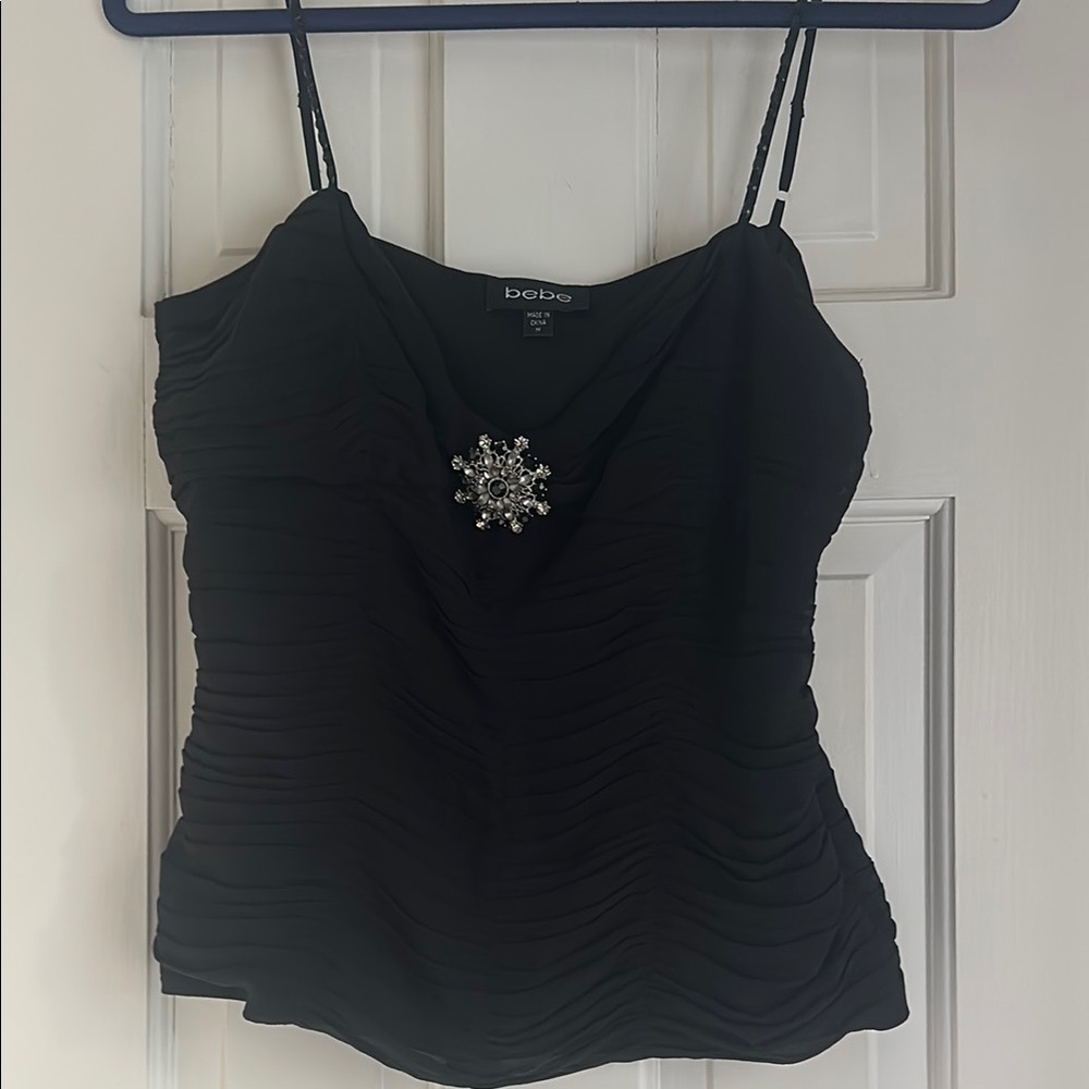 Bebe Black Ruched Women's Top